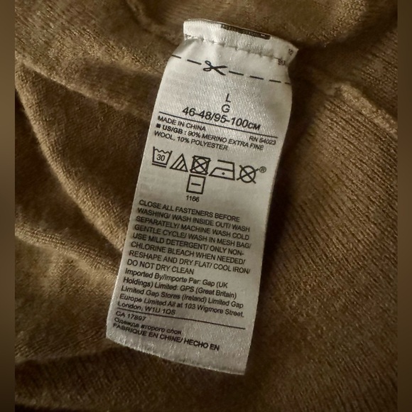 Banana Republic Stretch Merino Cardigan EUC - Camel - Size L - Picture 3 of 4